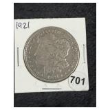 1921 Morgan Silver Dollar Coin