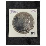 1896 O UNC Morgan Silver Dollar Coin
