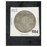 1922 Peace Silver Dollar Coin