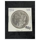 1886 UNC Morgan Silver Dollar Coin