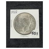 1922 Peace Silver Dollar Coin