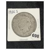 1922 S Peace Silver Dollar Coin