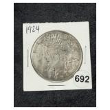 1924 Peace Silver Dollar Coin