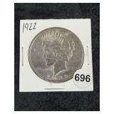 1922 Peace Silver Dollar Coin