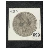 1921 S Morgan Silver Dollar Coin