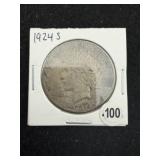 1924 S Peace Silver Dollar Coin
