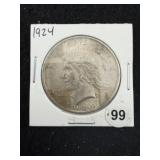1924 Peace Silver Dollar Coin