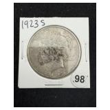 1923 S Peace Silver Dollar Coin