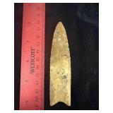 Double Fluted Clovis Indian Artifact Arrowhead