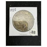 1922 Peace Silver Dollar Coin