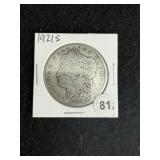 1921 S Morgan Silver Dollar Coin
