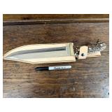 Uncle Henry Schrade Bowie knife. Large.  w leather