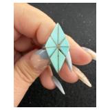 Turquoise Ring marked AT size 5.5