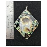 Mother of Pearl Pendant with Cameo