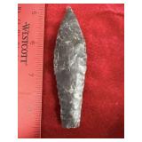 Hell Gap Indian Artifact Arrowhead