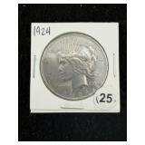 1924 Peace Silver Dollar Coin
