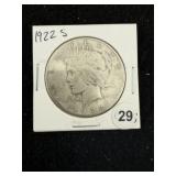 1922 S Peace Silver Dollar Coin