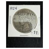 1924 Peace Silver Dollar Coin