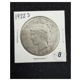 1922 S Peace Silver Dollar Coin