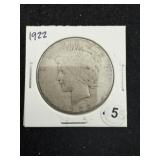 1922 Peace Silver Dollar Coin
