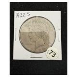 1922 S Peace Silver Dollar Coin