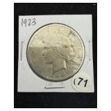 1923 Peace Silver Dollar Coin