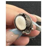 Vintage Sterling Mother of Pearl Ring size 6
