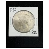 1922 Peace Silver Dollar Coin