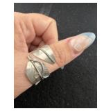 Feather Ring Sterling size 10