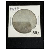 1921 D Morgan Silver Dollar Coin