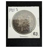 1921 S Morgan Silver Dollar Coin