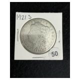 1921 S Morgan Silver Dollar Coin