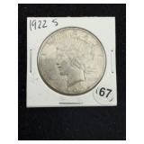 1922 S Peace Silver Dollar Coin