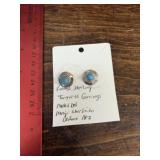 Vintage Sterling Turquoise Ear Rings