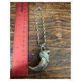 Sterling Bracelt and Bear claw Pendant