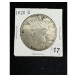 1922 D Peace Silver Dollar Coin