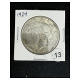 1924 Peace Silver Dollar Coin