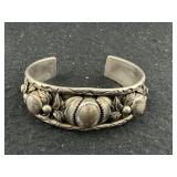 Sterling Grey colored stones cuff