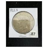 1922 S Peace Silver Dollar Coin