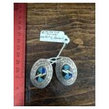 Very Nice Sterling and Turquoise Ear Rings