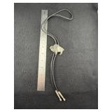 Puter Diamond Style Buffalo Bolo Tie