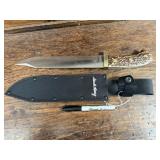 Uncle Henry Schrade Bowie Knife. Large. W scabbard