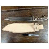 Uncle Henry Schrade Bowie Knife. Large. W leather