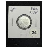 1/10th Fine Silver Coin