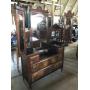 Antique Burrell Walnut Dresser with Mirror