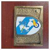 SOLID BRASS - BLUE KNIGHTS BUCKLE