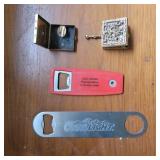ASH TRAY , BOTTLE OPENER, ETC