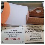 DO NOT TOUCH SIGNS, ETC