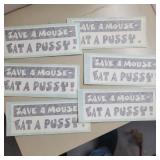 6- STICKERS SAVE A MOUSE