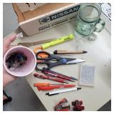 LOT- PENS , SCISSORS, ETC
